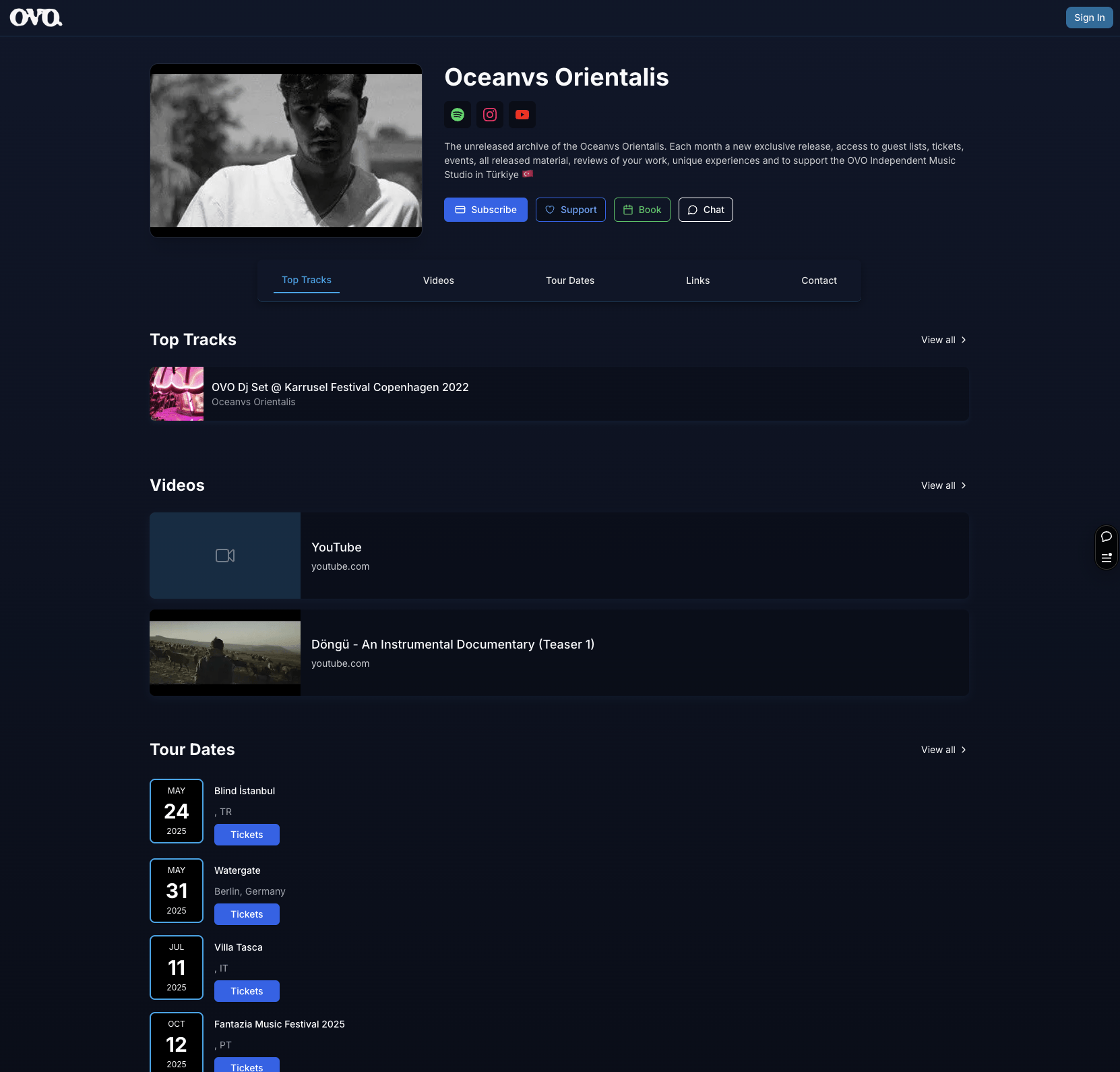 Oceanvs Orientalis Artist Profile
